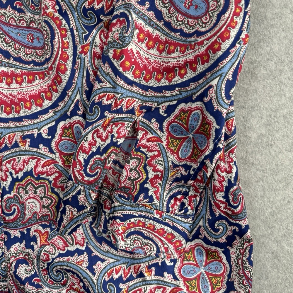Lauren Ralph Lauren LRL Womens 1XL Colorful Paisley Cotton Button Up Shirt Top - Picture 2 of 16